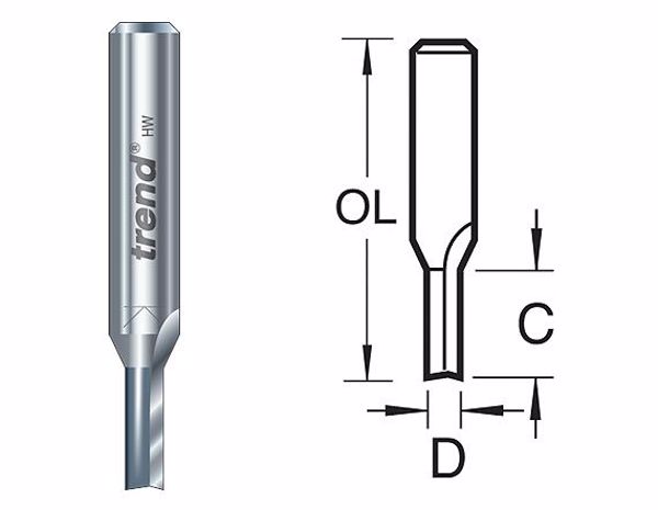 Picture of Trend 3/06 - D=2.0mm C=5.0mm - 1/4 Shank