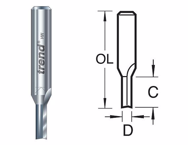 Picture of Trend 3/05 - D=3.0mm C=11.00mm - 1/4 Shank