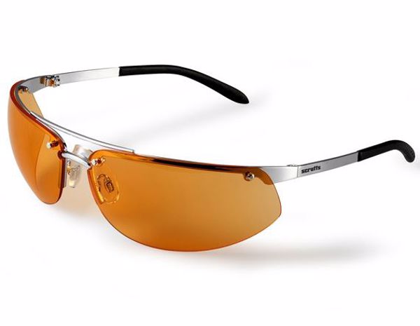 Picture of CE Rated Safety Glasses - Metal Frame - Orange Lens