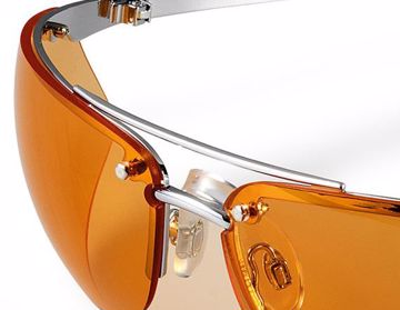 Picture of CE Rated Safety Glasses - Metal Frame - Orange Lens