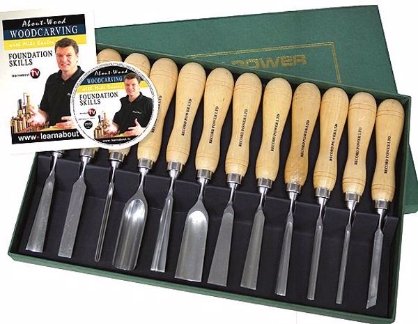 Picture of Record Power RPCVA 12 Piece Carving Chisel Set