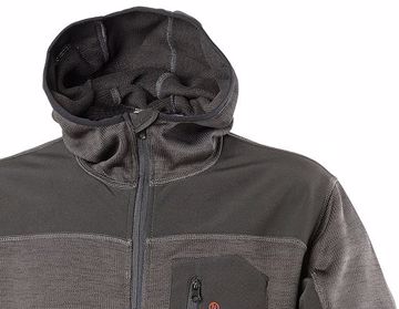 Picture of Knitted Hoodie With Lightweight Fleece Lining - Black