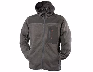 Picture of Knitted Hoodie With Lightweight Fleece Lining - Black