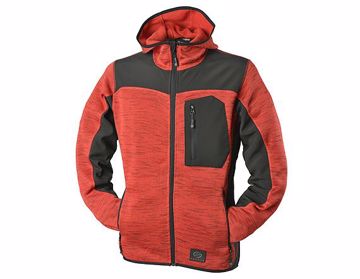 Picture of Knitted Hoodie With Lightweight Fleece Lining - Red