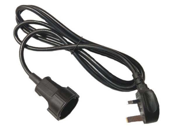 Schuko to UK power cable lead for bandsaws and woodworking machinery