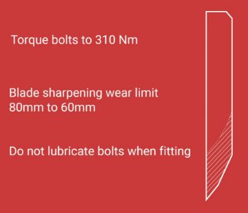 Rotatech Wood Chipper Blade for  Forst 6 Series Machines