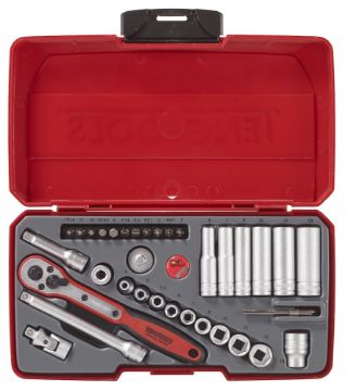 Teng T1436 Socket Set of 36 Metric 1/4in Drive