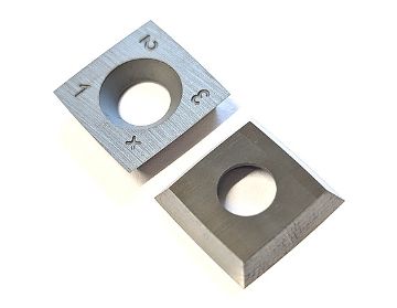 15 x 15 x 2.5mm R150 Carbide Spiral Insert Cutters  - Box 10 - For Record Power Machines
