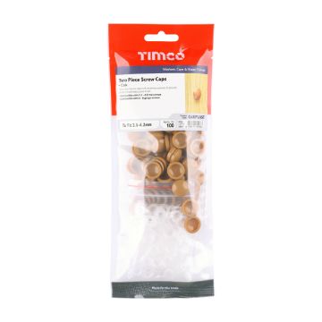 Picture of Two Piece Screw Cap - Oak - Pack 100