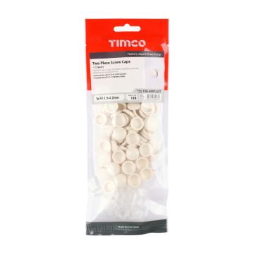 Picture of Two Piece Screw Cap - Cream  - Pack 100