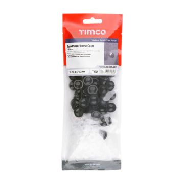 Picture of Two Piece Screw Cap - Black  - Pack 100