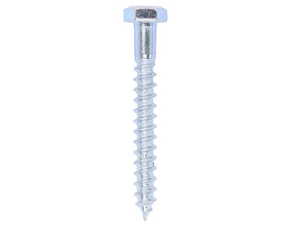 DIN 571 Hex Head Coach Screw - Zinc