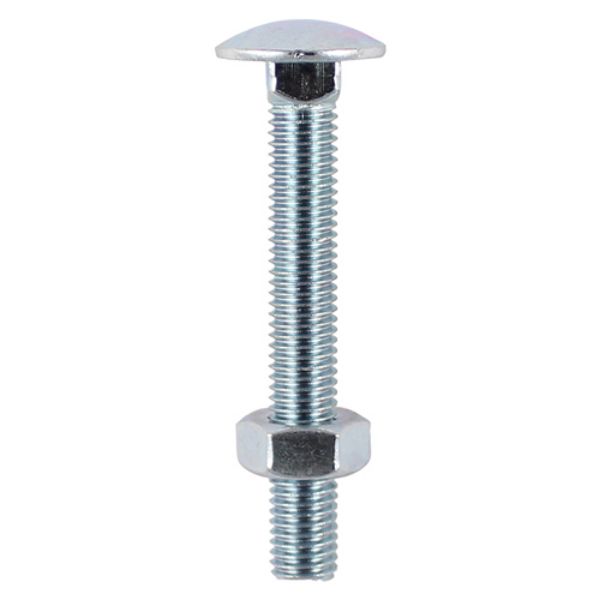 DIN 603, DIN 934 Carriage Bolts & Hex Nuts - Zinc
