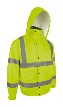 Hi Vis Bomber Jacket - Fleece Lined Yellow