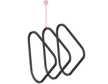 Set of 3 Premium Replacement Drive Belts for Timberwolf TW150 DHB / VTR / FTR – Part Number 0310