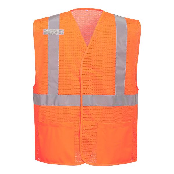 Picture of Economy Hi-Vis Mesh External Pocket Vest - Orange UC491