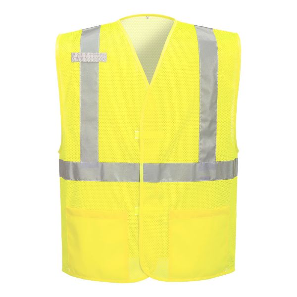 Picture of Economy Hi-Vis Mesh External Pocket Vest - Yellow UC491
