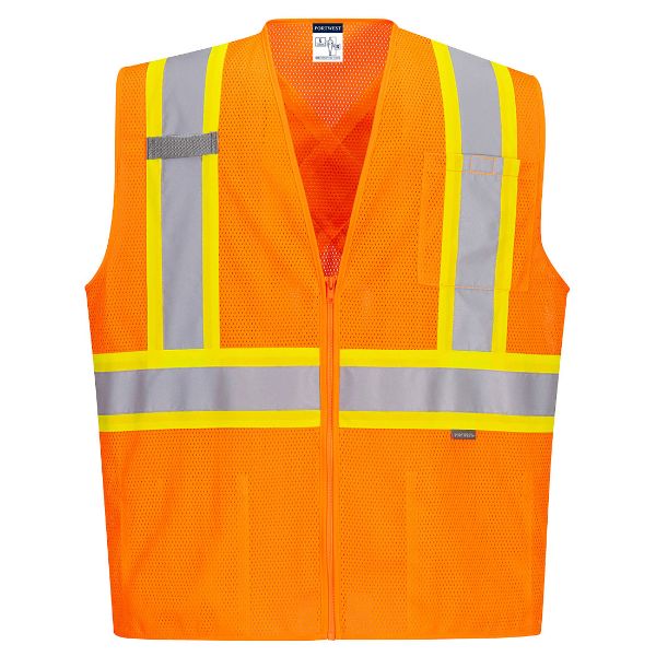 Picture of Hi-Vis X Back Contrast Vest - Orange CA101