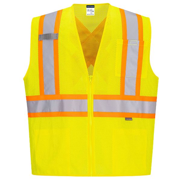 Picture of Hi-Vis X Back Contrast Vest - Yellow CA101