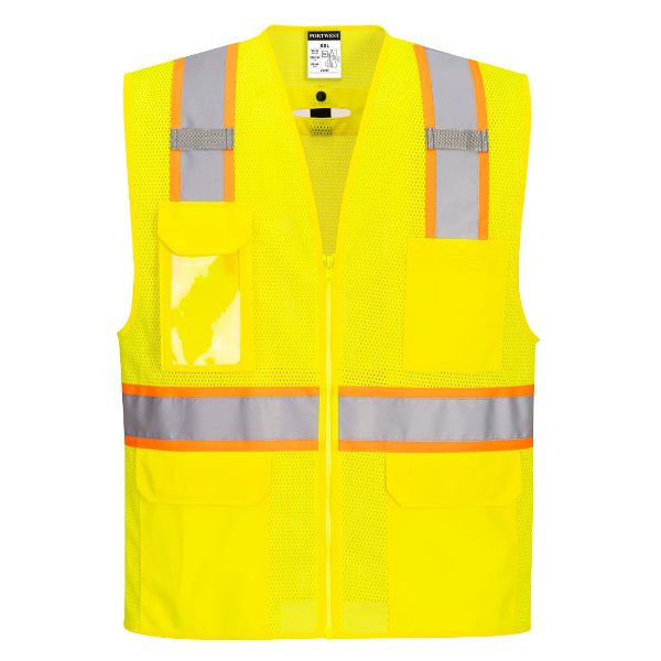 Picture of Hi-Vis Contrast Fall Protection Vest - Yellow US394