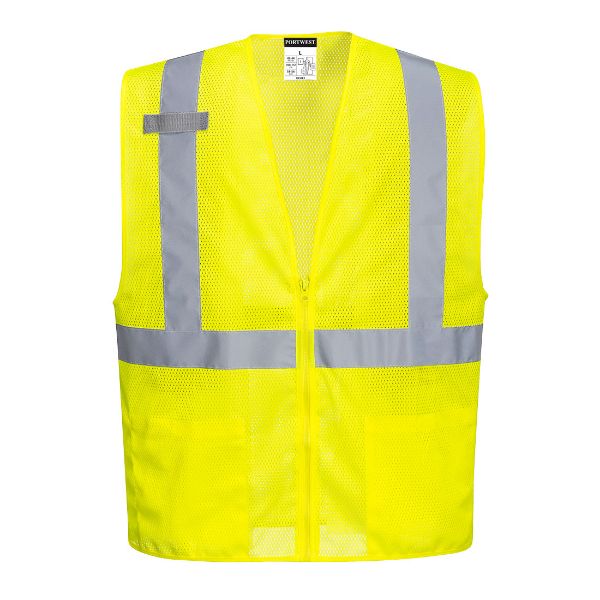 Picture of Economy Hi-Vis Band and Brace Zipped Vest - Yellow UC493