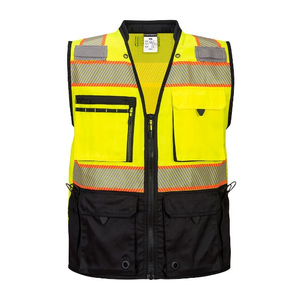 Picture of Hi-Vis Premium Surveyor Vest - Yellow/Navy US375
