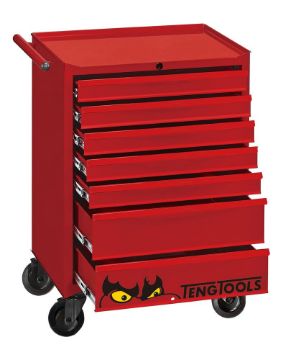 Picture of Teng Tools 27" Classic Roller Cabinet FOAM Tool Kit 217 Pieces Red - TCMME217K