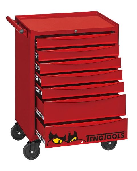 Picture of Teng Tools 26" Classic Roller Cabinet FOAM Tool Kit 179 Pieces Red - TCMME179
