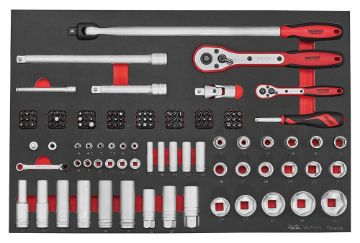 Picture of Teng Tools 26" Classic Roller Cabinet FOAM Tool Kit 179 Pieces Red - TCMME179