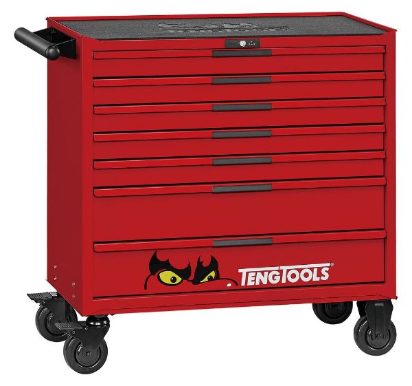 Picture of Teng Tools 37" PRO35™ roller cabinet FOAM tool kit 513 pieces red - TKW37R513F