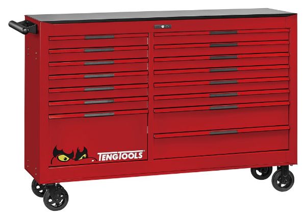 Picture of Teng Tools 64" PRO35™ roller cabinet 15 drawers red - TSW64R15