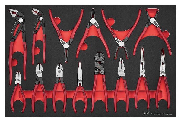 Picture of Teng Tools Plier Set Vinyl Grip Q FOAM4X4 14 Pieces - TTEMB14Q