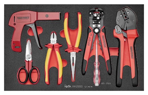 Picture of Teng Tools Electrician Tool Set FOAM3 7 Pieces - TEFX07A