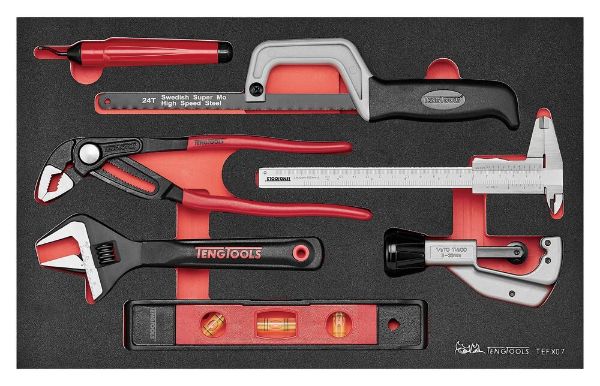 Picture of Teng Tools Plumber Tool Set FOAM3 7 Pieces - TEFX07