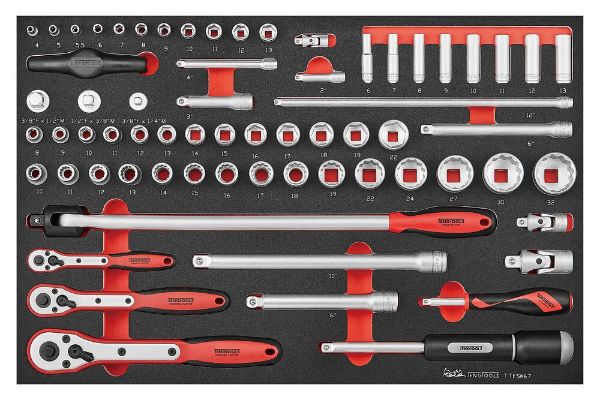 Picture of Teng Tools 1/4", 3/8" & 1/2" drive metric socket set 67 pcs - TTESK67