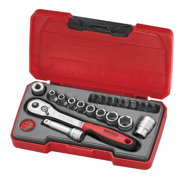 Picture of Teng Tools 1/4" Socket Set 6 pt 22 Pieces - T1422