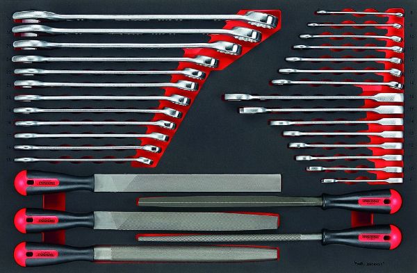 Picture of Teng Tools Spanner & File Set FOAM4X4 32 Pieces - TTEX32