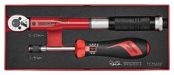Picture of Teng Tools 1/4" Torque Set FOAMX2 2 Pieces - TEZSD02