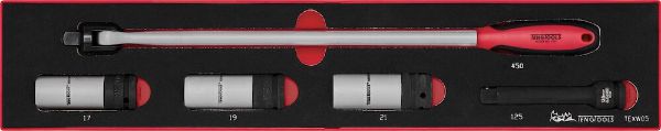 Picture of Teng Tools Wheel Tool Set FOAMX4 5 Pieces - TEXW05