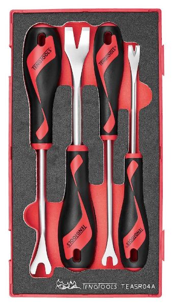 Picture of Teng Tools Trim & panel fastener clip removal set FOAM1 4 pcs - TEASR04A