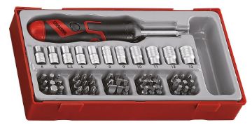 Picture of Teng Tools Angled Ratcheting Bits Driver Set TT1 64 Pieces - TTMDRT64