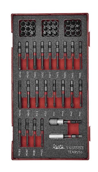 Picture of Teng Tools Impact Bit Set FOAM1 50 Pieces - TEABS50