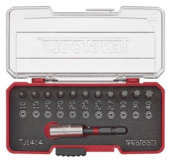 Picture of Teng Tools Impact Bit Set With Belt Clip TX 12 Pieces - TJ1414
