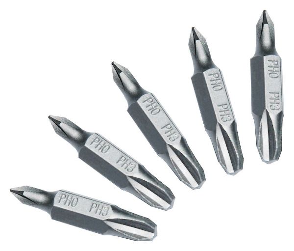 Picture of Teng Tools 1/4" Double Ended PH Bits PH0 x PH3 ×5 - PHH32000305