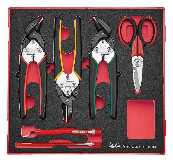 Picture of Teng Tools Industrial cutting tool set FOAM2 6 pieces - TEDCT06