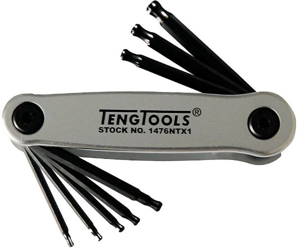 Picture of Teng Tools Folding Ball Point TX Key Set 8 Pieces - 1476NTX1