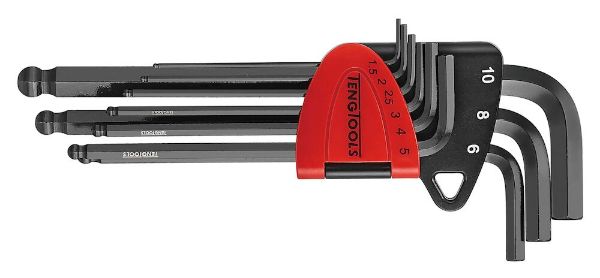 Picture of Teng Tools Ball Point Hex Key Set CR-MO 9 Pieces - 1499MM
