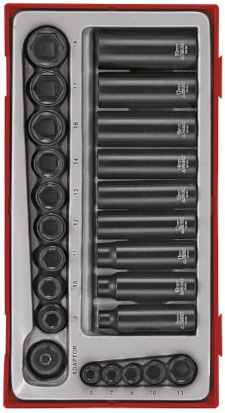 Picture of Teng Tools 1/4" & 3/8" Impact Socket Set ANSI TT1 24 Pieces - TT9024