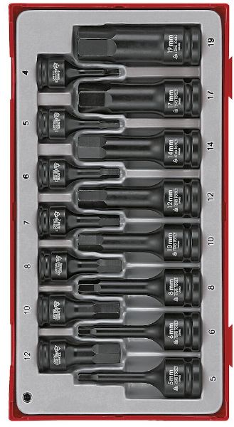 Picture of Teng Tools 3/8" & 1/2" Hex Impact Socket Set DIN TT1 15 Pieces - TT9015HX