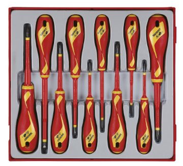 Picture of Teng Tools Insulated Screwdriver Set Mixed TT2 10 Pieces - TTDV910N